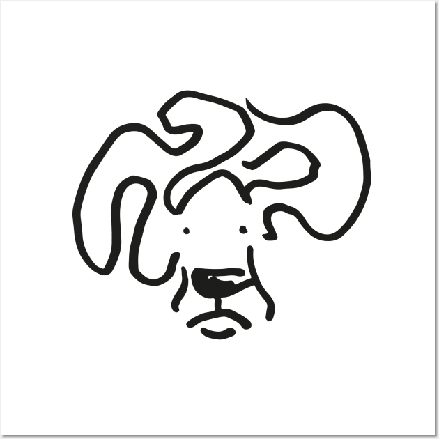 Basset Hound Crazy Ears Wall Art by albertbassethound